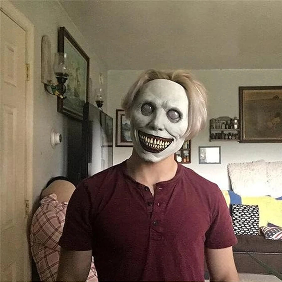 Creepy white mask
